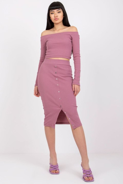 Spódnica Komplet Model RV-KMPL-7524.34 Dark Pink - Rue Paris Spódnica Komplet Model RV-KMPL-7524.34 Dark Pink - Rue Paris