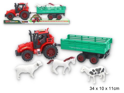 Traktor z przyczepą ze zwierzętami | G022825 Traktor z przyczepą ze zwierzętami | G022825