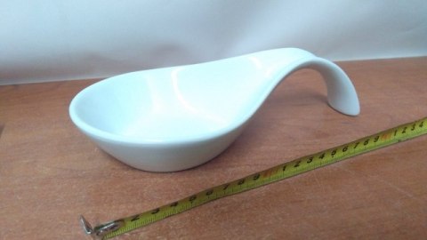 Podstawka ceramiczna pod łyżkę biała porcelana Podstawka ceramiczna pod łyżkę biała porcelana