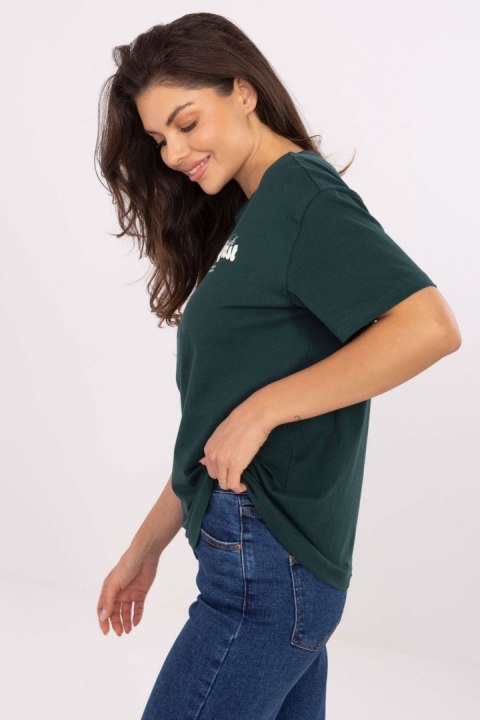 Tshirt Damski Model D12022M02645R Dark Green - Sublevel Tshirt Damski Model D12022M02645R Dark Green - Sublevel
