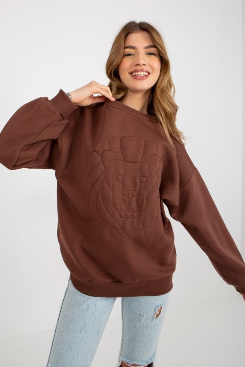 Bluza Damska Model EM-BL-617-4.41P Brown - Ex Moda Bluza Damska Model EM-BL-617-4.41P Brown - Ex Moda