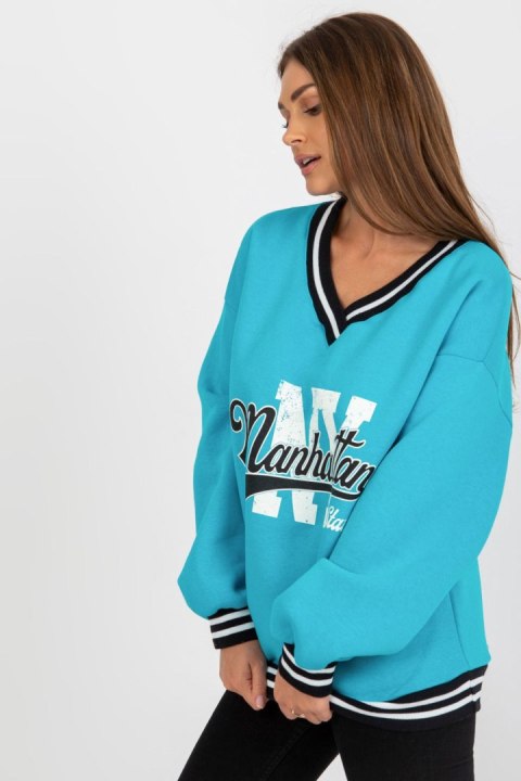 Bluza Damska Model EM-BL-754.42P Blue - Ex Moda Bluza Damska Model EM-BL-754.42P Blue - Ex Moda