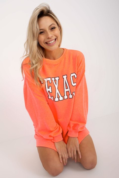 Bluza Damska Model EM-BL-U719.82P Fluo Orange - Ex Moda Bluza Damska Model EM-BL-U719.82P Fluo Orange - Ex Moda