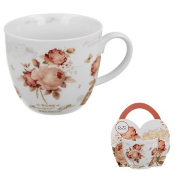 Kubek 460 ml w "koszyczku" SECESJA