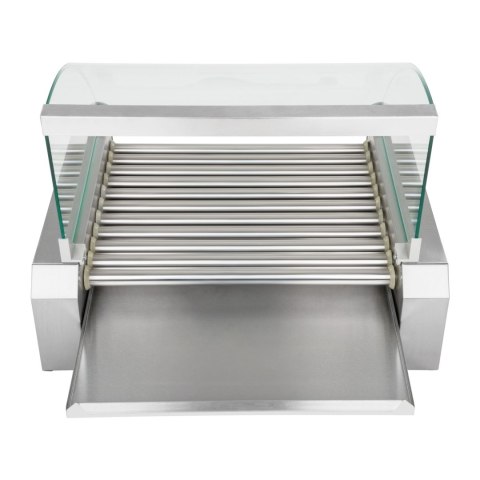 Grill rolkowy z pokrywą roller grill podgrzewacz do parówek 11 rolek Grill rolkowy z pokrywą roller grill podgrzewacz do parówek 11 rolek