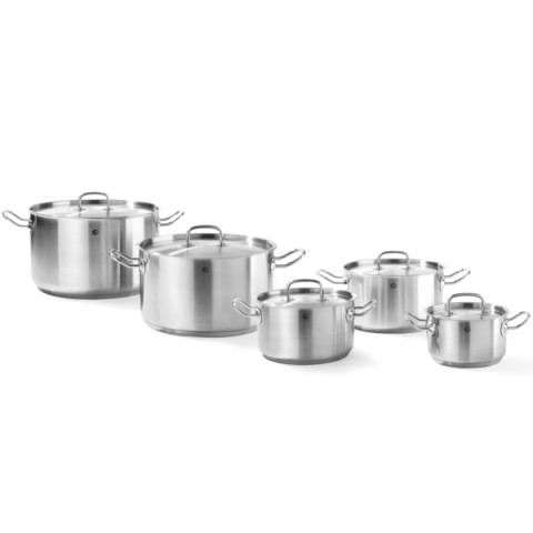 Garnek średni Kitchen Line z pokrywką 6 l śr. 240 x 135 mm - Hendi 836309 Garnek średni Kitchen Line z pokrywką 6 l śr. 240 x 135 mm - Hendi 836309