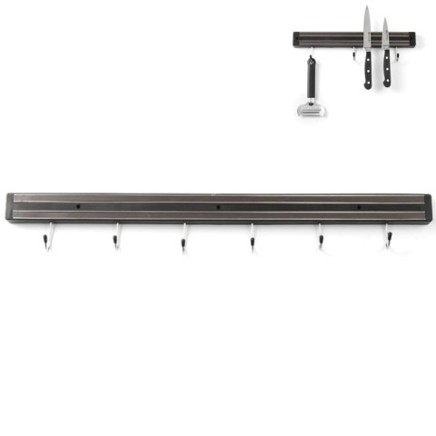 Listwa magnetyczna na noże z haczykami dł. 600 mm - Hendi 820407 Listwa magnetyczna na noże z haczykami dł. 600 mm - Hendi 820407