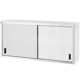 Szafka wisząca ścienna stalowa do kuchni z drzwiami suwanymi 120x60x40cm - Hendi 811214