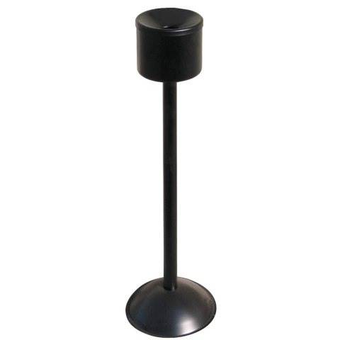 Popielniczka samogasnąca wolnostojąca na słupku wewnętrzna czarna śr. 15cm wys. 86cm