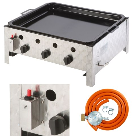 Patelnia gazowa grill gazowy z patelnią 3 - palnikowy PELVIS 10 kW Patelnia gazowa grill gazowy z patelnią 3 - palnikowy PELVIS 10 kW