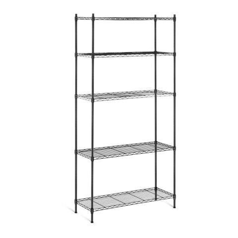 Regał magazynowy druciany ażurowy kolor czarny 180x90x35cm do 150kg Regał magazynowy druciany ażurowy kolor czarny 180x90x35cm do 150kg
