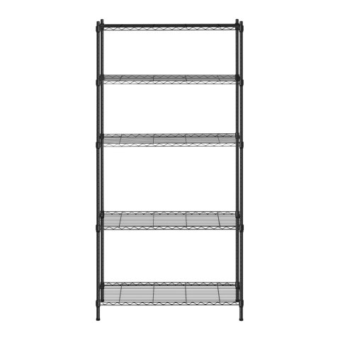 Regał magazynowy druciany ażurowy kolor czarny 180x90x35cm do 150kg Regał magazynowy druciany ażurowy kolor czarny 180x90x35cm do 150kg