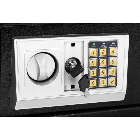 Sejf domowy elektroniczny skrytka na szyfr i klucz 38x30x30 cm Sejf domowy elektroniczny skrytka na szyfr i klucz 38x30x30 cm