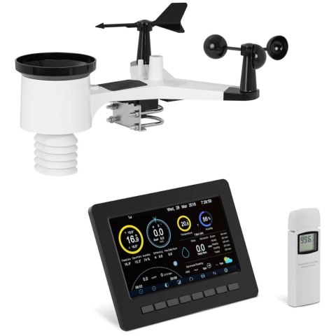 Bezprzewodowa stacja meteorologiczna pogodowa solarna 7w1 LCD WiFi 100m Bezprzewodowa stacja meteorologiczna pogodowa solarna 7w1 LCD WiFi 100m