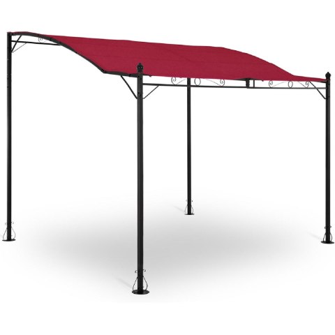 Zadaszenie ogrodowe altana wolnostojąca 2.6 x 3 x 2.5 m czerwona Zadaszenie ogrodowe altana wolnostojąca 2.6 x 3 x 2.5 m czerwona