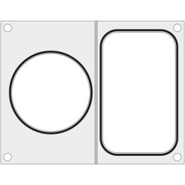 Matryca do zgrzewarki CAS CDS-01 na tackę bez podziału 178x113 mm + pojemnik śr. 115 mm - Hendi 805428
