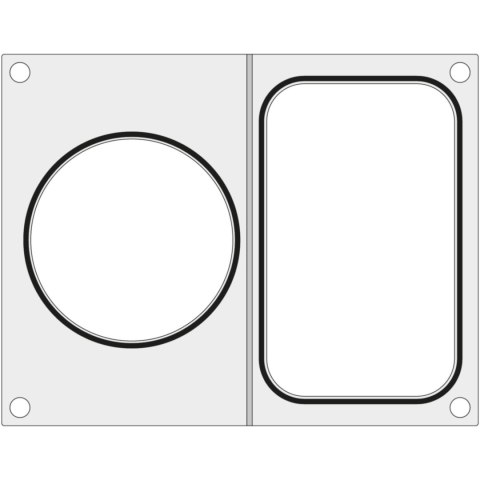 Matryca do zgrzewarki Hendi na tackę bez podziału 178x113 mm + pojemnik śr. 115 mm - Hendi 805657 Matryca do zgrzewarki Hendi na tackę bez podziału 178x113 mm + pojemnik śr. 115 mm - Hendi 805657