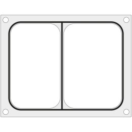 Matryca forma do zgrzewarki Duni DF10 na tackę dwudzielną 227x178 mm - Hendi 805800