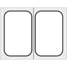 Matryca forma do zgrzewarki MANUPACK 190 na dwie tacki pojemniki 178x113 mm - Hendi 805688