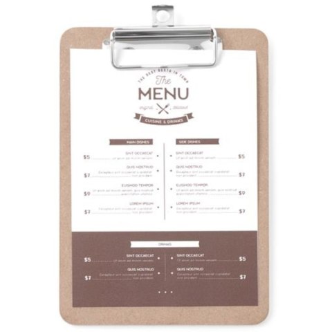 Podkładka deska pod kartę menu z klipsem Clipboard 125x180 mm - Hendi 664179 Podkładka deska pod kartę menu z klipsem Clipboard 125x180 mm - Hendi 664179