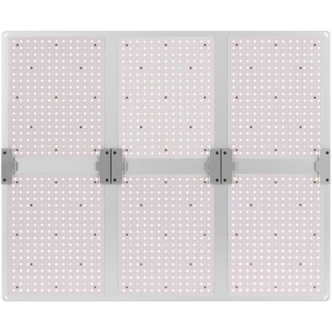 Lampa do uprawy wzrostu roślin pełne spektrum 72 x 60 cm 1404 LED 600 W srebrna Lampa do uprawy wzrostu roślin pełne spektrum 72 x 60 cm 1404 LED 600 W srebrna