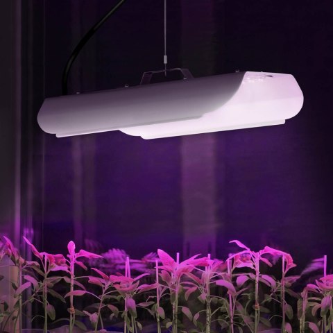 Lampa do wzrostu uprawy roślin pełne spektrum 25 x 17 cm 136 LED 100 W srebrna Lampa do wzrostu uprawy roślin pełne spektrum 25 x 17 cm 136 LED 100 W srebrna