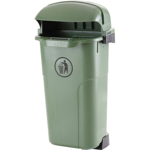 Kosz kubeł uliczny miejski na słupek lub ścianę URBAN BIN 50L - zielony Kosz kubeł uliczny miejski na słupek lub ścianę URBAN BIN 50L - zielony