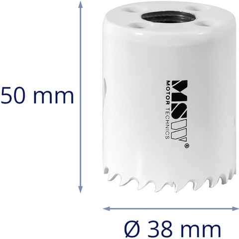 Otwornica bimetalowa wiertło do metalu drewna tworzyw sztucznych śr. 38 mm Otwornica bimetalowa wiertło do metalu drewna tworzyw sztucznych śr. 38 mm
