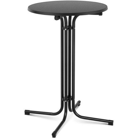 Stół stolik barowy okrągły wysoki składany śr. 70 cm wys. 110 cm czarny Stół stolik barowy okrągły wysoki składany śr. 70 cm wys. 110 cm czarny