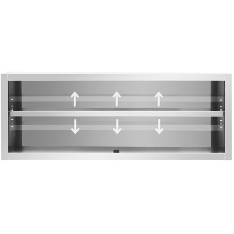 Szafa ścienna gastronomiczna z drzwiami przesuwanymi STAL 160 x 45 x 60 cm Szafa ścienna gastronomiczna z drzwiami przesuwanymi STAL 160 x 45 x 60 cm