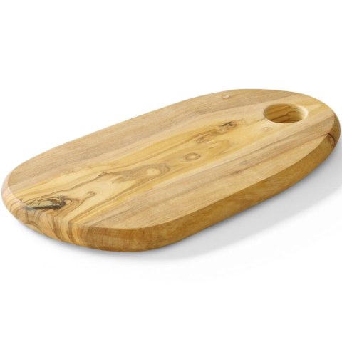 Deska do serwowania z drewna oliwnego z otworem 250 x 165 x 18 mm - Hendi 505229 Deska do serwowania z drewna oliwnego z otworem 250 x 165 x 18 mm - Hendi 505229