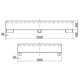 Wanna wychwytowa do zbiornika IBC paletopojemnika MAUZER 2 x 1000L