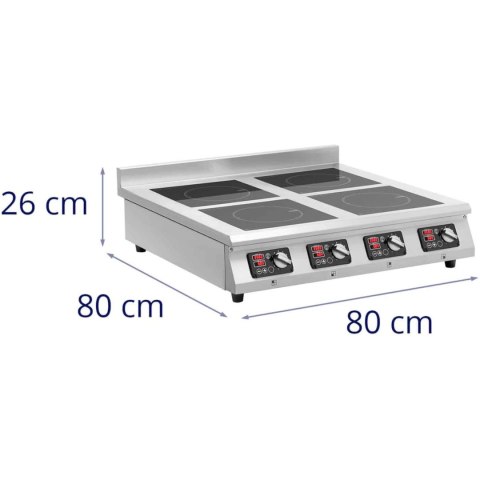 Kuchnia indukcyjna 4 palnikowa nablatowa timer 400 V 4 x 3500 W Kuchnia indukcyjna 4 palnikowa nablatowa timer 400 V 4 x 3500 W