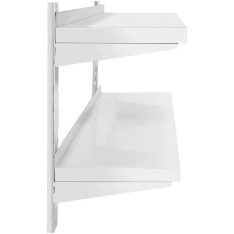 Półka ścienna wisząca gastronomiczna podwójna z regulacją STAL 120 x 40 cm Półka ścienna wisząca gastronomiczna podwójna z regulacją STAL 120 x 40 cm