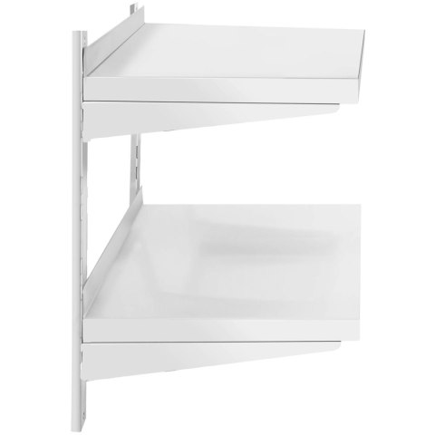 Półka ścienna wisząca gastronomiczna podwójna z regulacją STAL 80 x 40 cm Półka ścienna wisząca gastronomiczna podwójna z regulacją STAL 80 x 40 cm