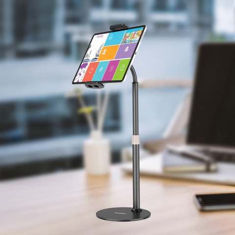 Stojak na tablet i telefon na biurko czarny Stojak na tablet i telefon na biurko czarny
