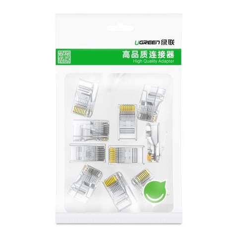 Wtyczka końcówka RJ45 8P8C Cat 6 przezroczysta ZESTAW 100szt Wtyczka końcówka RJ45 8P8C Cat 6 przezroczysta ZESTAW 100szt