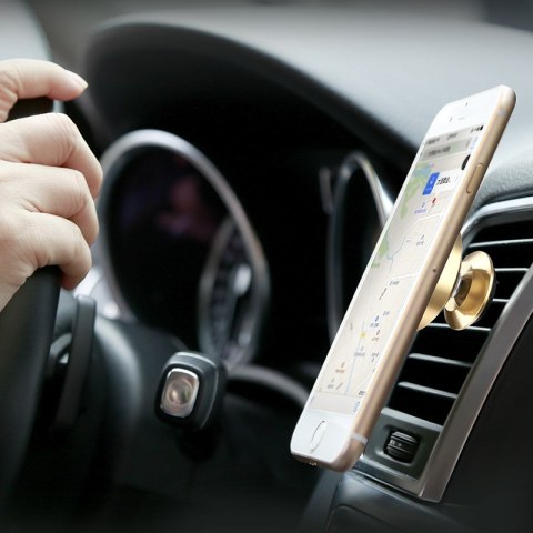 Magnetyczny uchwyt samochodowy do telefonu na nawiew kratkę wentylacyjną czarny Magnetyczny uchwyt samochodowy do telefonu na nawiew kratkę wentylacyjną czarny