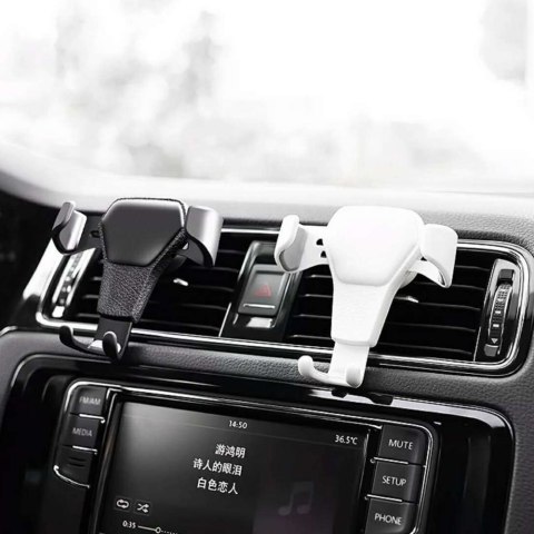 Uchwyt samochodowy do telefonu grawitacyjny na kratkę wentylacyjną nawiew Car Holder H01 czarny Uchwyt samochodowy do telefonu grawitacyjny na kratkę wentylacyjną nawiew Car Holder H01 czarny