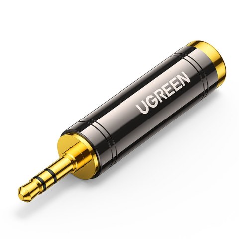 Adapter przejściówka audio 3.5mm (męski) na 6,35mm mini jack (żeński) szary Adapter przejściówka audio 3.5mm (męski) na 6,35mm mini jack (żeński) szary