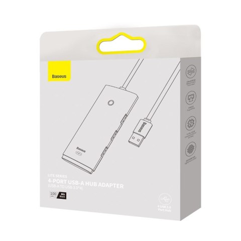 HUB adapter USB-A do 4xUSB-A 3.0 5Gb/s Lite Series czarny HUB adapter USB-A do 4xUSB-A 3.0 5Gb/s Lite Series czarny