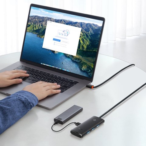 HUB adapter USB-A do 4xUSB-A 3.0 5Gb/s Lite Series czarny HUB adapter USB-A do 4xUSB-A 3.0 5Gb/s Lite Series czarny