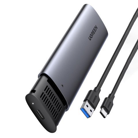 Kieszeń na dysk obudowa dysku twardego M.2 B-Key SATA 3.0 szary + kabel USB Typ C Kieszeń na dysk obudowa dysku twardego M.2 B-Key SATA 3.0 szary + kabel USB Typ C