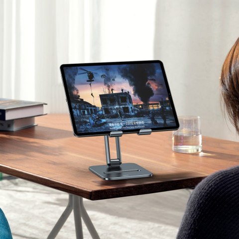Podstawka stojak metalowy do smartfona Desktop Biaxial Foldable do 13" szary Podstawka stojak metalowy do smartfona Desktop Biaxial Foldable do 13" szary