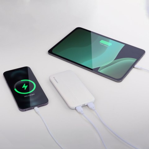 Powerbank Li-Po 10000mAh 2xUSB biały Powerbank Li-Po 10000mAh 2xUSB biały