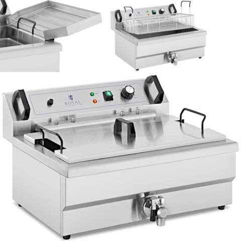 Smażalnik do pączków ryb frytek z ociekaczem 3000 W 16 l 230 V Smażalnik do pączków ryb frytek z ociekaczem 3000 W 16 l 230 V