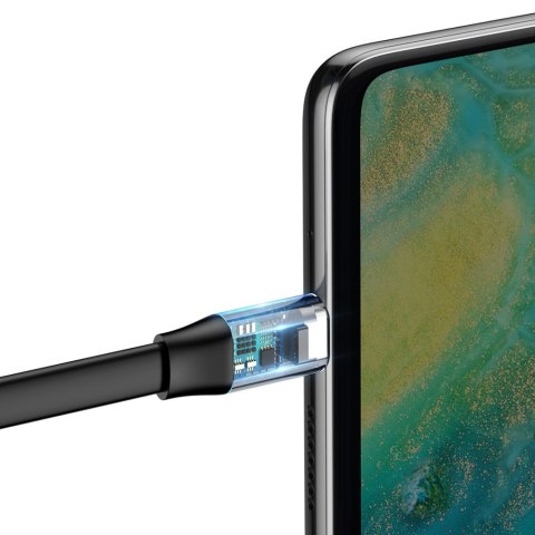 Simple płaski kabel przewód USB USB-C 5A 40W Quick Charge 3.0 QC 3.0 23cm szary Simple płaski kabel przewód USB USB-C 5A 40W Quick Charge 3.0 QC 3.0 23cm szary