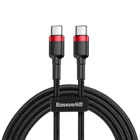 Wytrzymały elastyczny kabel przewód USB-C PD PD 2.0 60W 20V 3A QC3.0 1M czarny-czerwony Wytrzymały elastyczny kabel przewód USB-C PD PD 2.0 60W 20V 3A QC3.0 1M czarny-czerwony