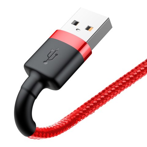 Wytrzymały elastyczny kabel przewód USB Iphone Lightning QC3.0 1.5A 2M czerwony Wytrzymały elastyczny kabel przewód USB Iphone Lightning QC3.0 1.5A 2M czerwony