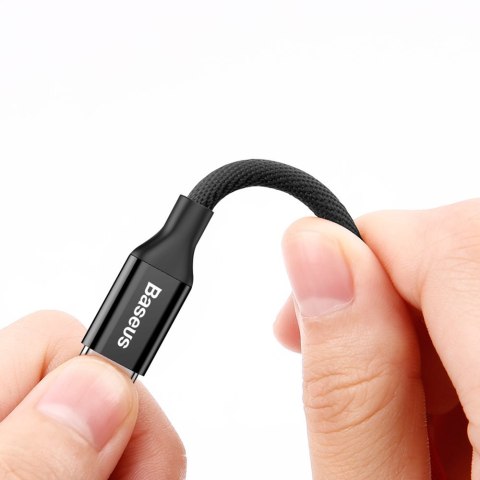 Wytrzymały kabel przewód w materiałowym oplocie USB Iphone Lightning 1.2M czarny Wytrzymały kabel przewód w materiałowym oplocie USB Iphone Lightning 1.2M czarny